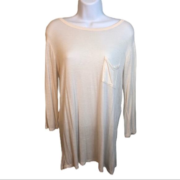 5/$25 Rue 21 Soft Long Sleeve White Tunic Top Med - Picture 1 of 3